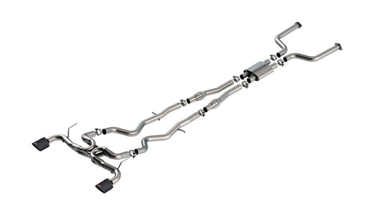 Borla 16-24 Infinity Q50 (Auto V6) ATAK Cat Back - 4.5in Carbon Fiber Black Anodized Tip - 140978CFBA