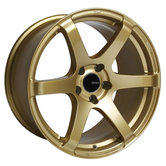 Enkei T6S 18x9.5 45mm Offset 5x100 Bolt Pattern 72.6 Bore Gold Wheel - 485-895-8045GG