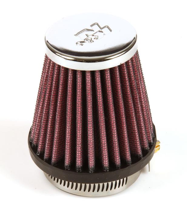 K&N Universal Chrome Filter 1 15/16 inch FLG / 3 inch Base / 2 inch Top / 3 inch Height - RC-1060