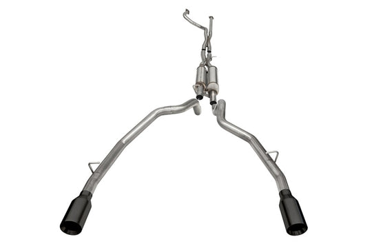 Corsa 2021-2024 Dodge Ram TRX Crew Cab Xtreme Catback Exhaust Dual Rear Black Tip - 21189BPC