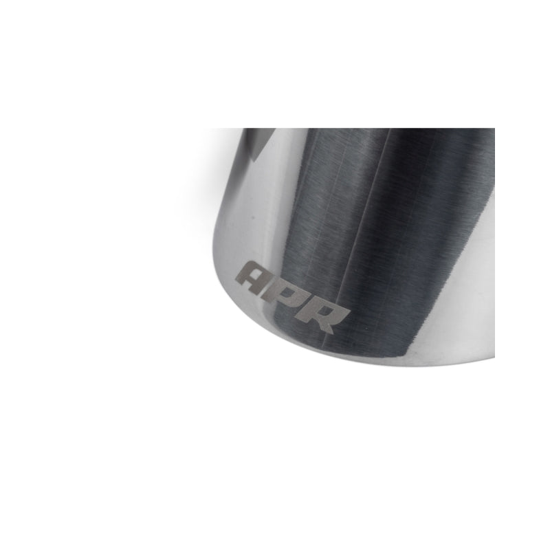 APR Single-Walled 4in Slash-Cut Tips - Polished Silver - Set of 2 - TPK0004