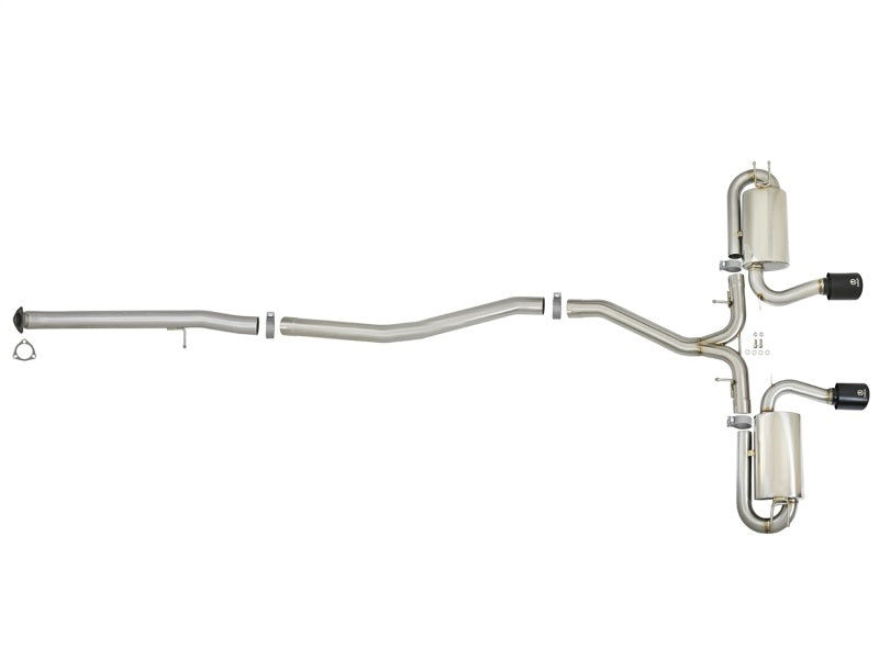 aFe Takeda 3in 304 SS Cat-Back Exhaust w/ Dual Center Black Tips 17+ Honda Civic Si (2dr) I4 1.5L - 49-36618-B