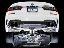 Load image into Gallery viewer, AWE Tuning 2019+ BMW M340i (G20) Track Edition Exhaust - Quad Diamond Black Tips - 3020-43085