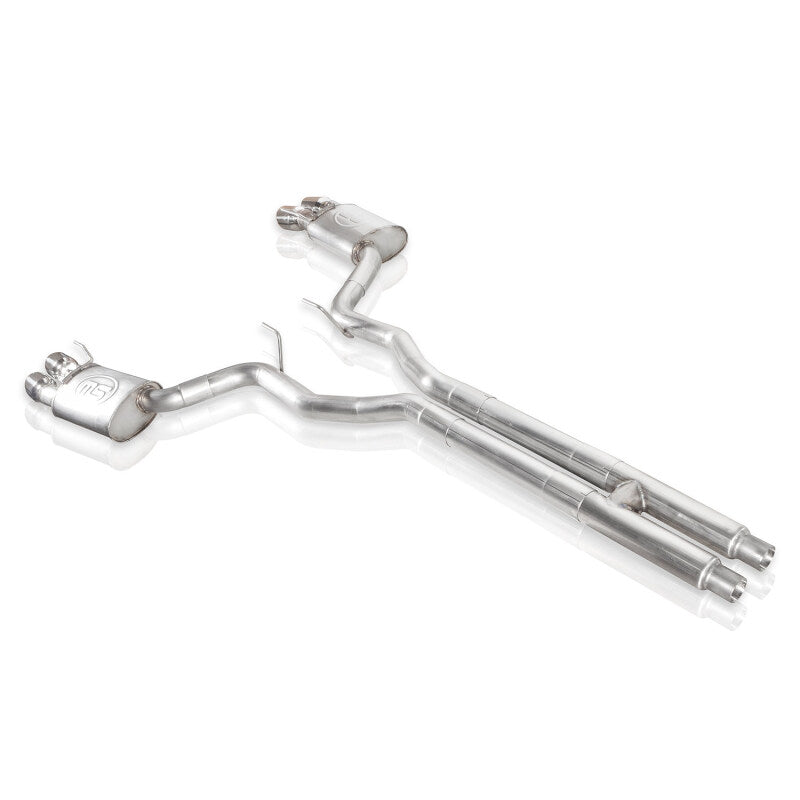 Stainless Works 2018+ Ford Mustang GT 3in Redline Series Catback H-Pipe w/Active Valves & Quad Tips - M18CBHFCV