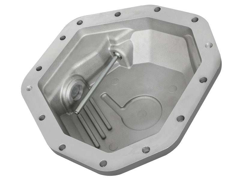 aFe Power Street Ser Rear Diff Cover Raw w/Mach Fin 2017 Ford Diesel Trucks V8-6.7L(td) Dana M275-14 - 46-70350