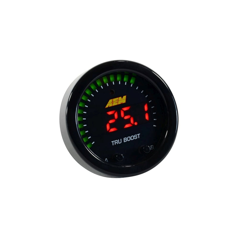 AEM X-Series Tru-Boost Controller Gauge w/ Boost Control Solenoid 80PSIg Internal MAP Sensor - 30-0352