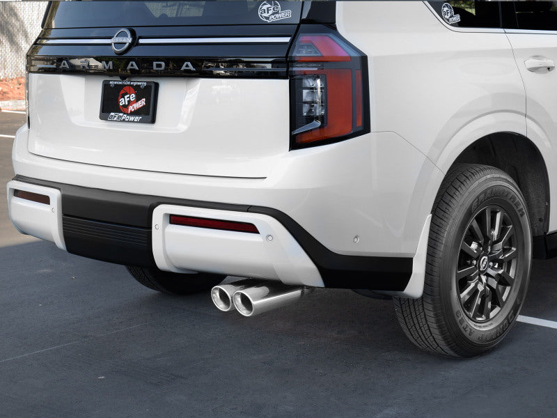 aFe Vulcan Series 3in Stnless Steel Cat-Back Exhaust w/Polished Tip Nissan Armada 25-26 V6-3.5L(tt) - 49-36143-P