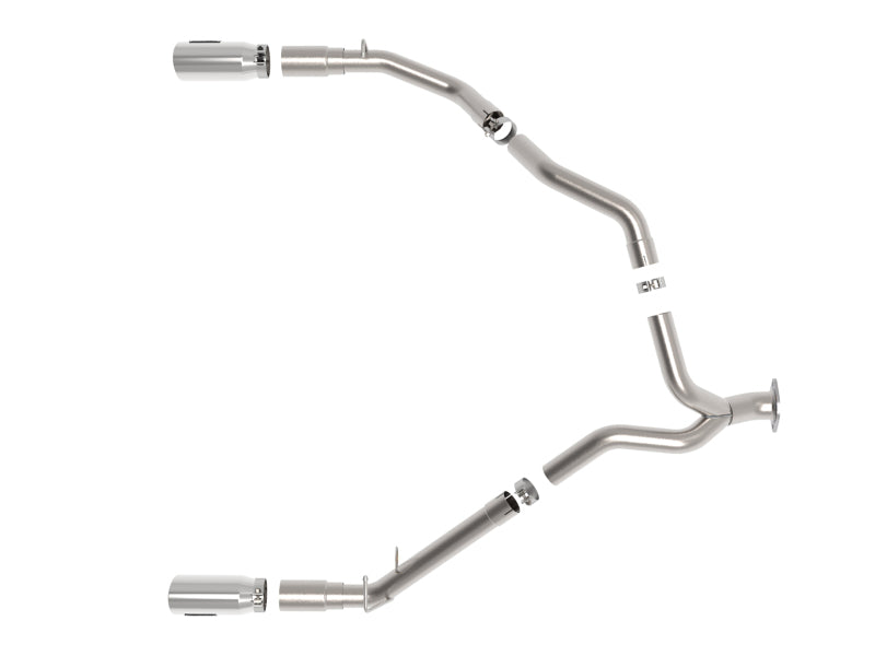 aFe Large Bore-HD 3in 409SS DPF-Back Exhaust System w/ Polished Tip RAM 1500 20-21 V6-3.0 - 49-42080-P