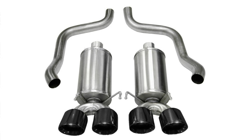 Corsa 2009-2013 Xtreme Axle-Back Exhaust w/Dual Black 3.5in Tips 09-13 Chevrolet Corvette C6 6.2L V8 - 14470BLK