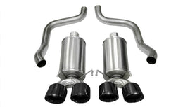 Corsa 2009-2013 Xtreme Axle-Back Exhaust w/Dual Black 3.5in Tips 09-13 Chevrolet Corvette C6 6.2L V8 - 14470BLK