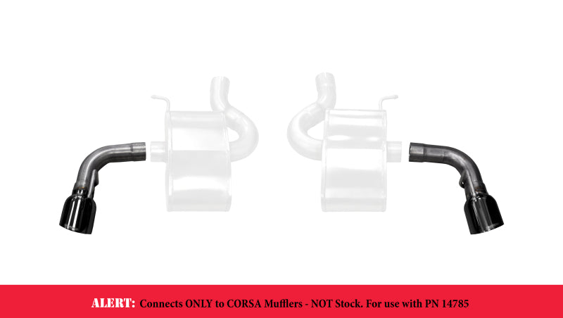 Corsa 2016-24 Chevy Camaro SS 2.75in Inlet / 4.5in Outlet Black PVD Tip Kit (For Corsa Exhaust Only) - 14775BLK