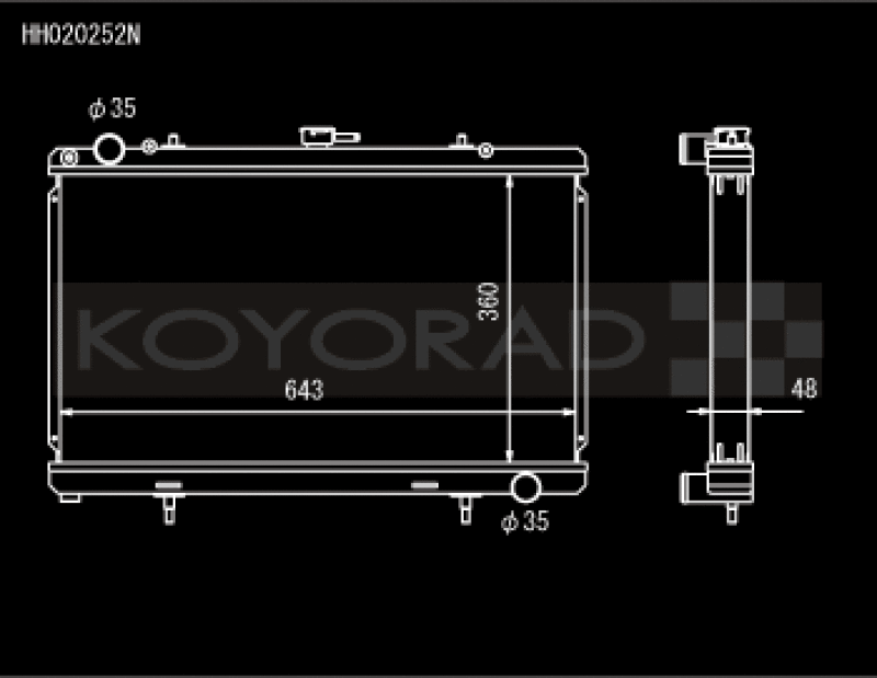 Koyo 89-94 Nissan 180SX/Silvia S13 SR20DET (MT) N-FLO (Dual Pass) Radiator - HH020252N