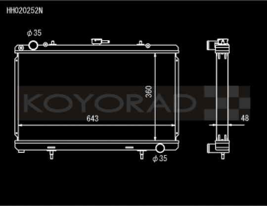 Koyo 89-94 Nissan 180SX/Silvia S13 SR20DET (MT) N-FLO (Dual Pass) Radiator - HH020252N