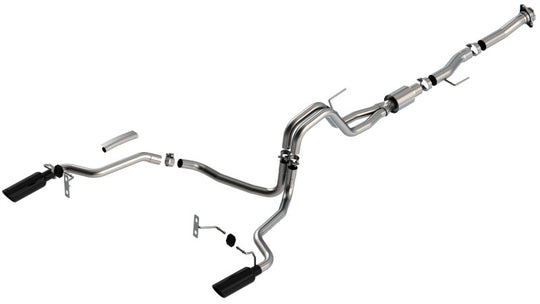 Borla F-150 2021 5.0L 2dr RC SB (122.8 WB) XL/XLT 3/2.25 SRE Cat-Back ATAK Black Chrome Tips - 140869BC