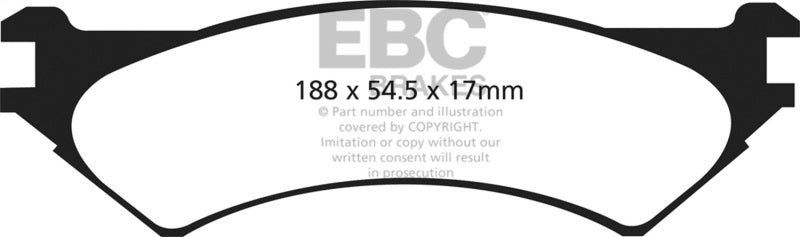 EBC 97-00 Ford Econoline E250 4.2 (4 Wheel ABS) Greenstuff Rear Brake Pads - DP61787