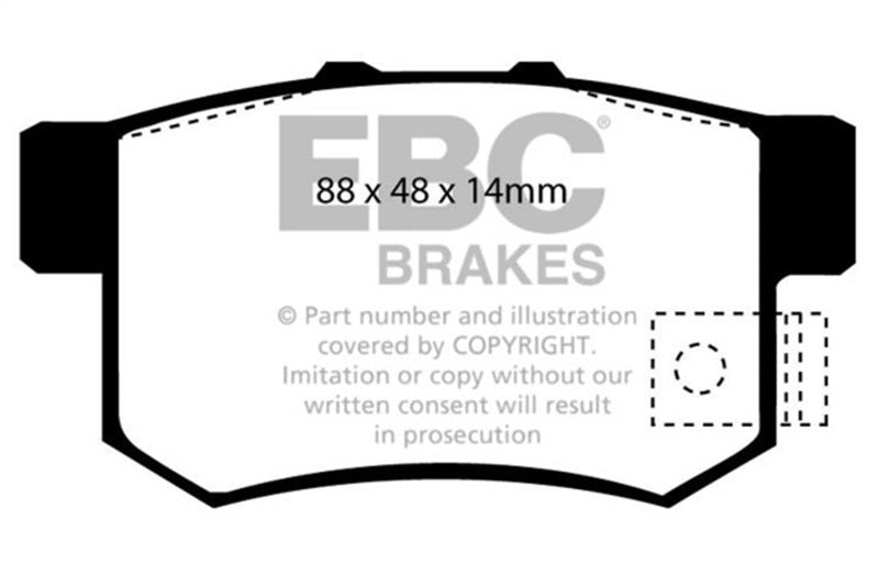 EBC 02-04 Honda CR-V 2.4 Greenstuff Rear Brake Pads - DP6781/2