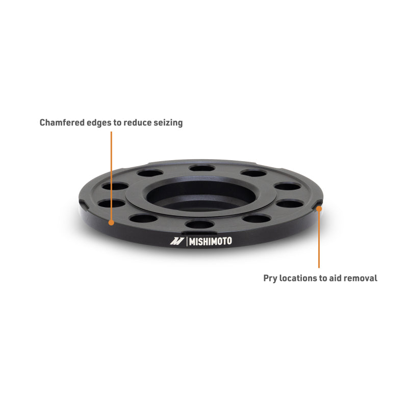 Mishimoto Wheel Spacers - 5x112 - 66.5 - 10 - M14 - Black - MMWS-015-100BK