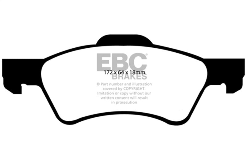 EBC 01-07 Chrysler Town & Country 3.3 Rear Rotors Greenstuff Front Brake Pads - DP61613