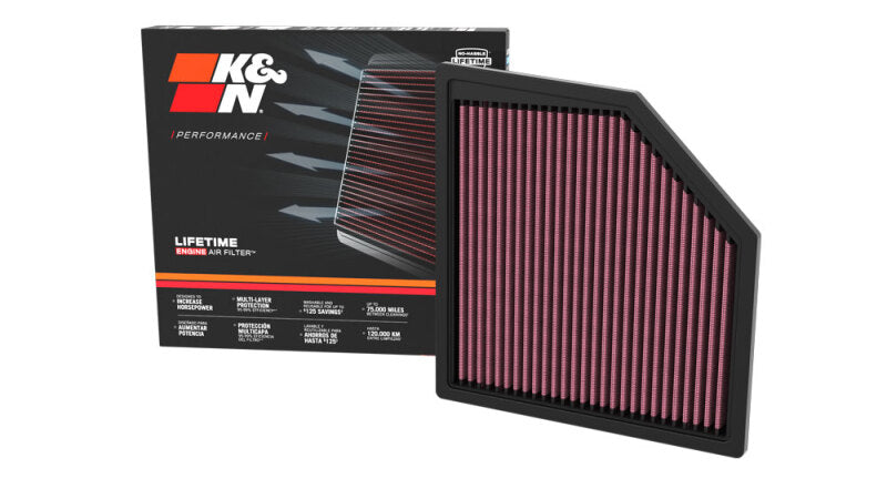 K&N 22-25 BMW X1 High-Flow Engine Air Filter - 33-3180