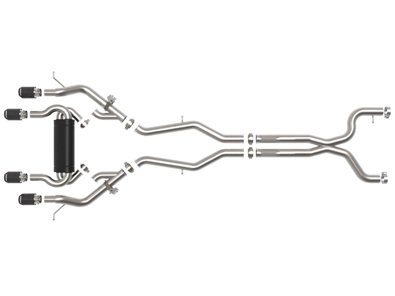 aFe MACHForce XP Exhausts Cat-Back SS 19-21 BMW M2 Competition L6-3.0L w/Carbon Tips - 49-36351-C