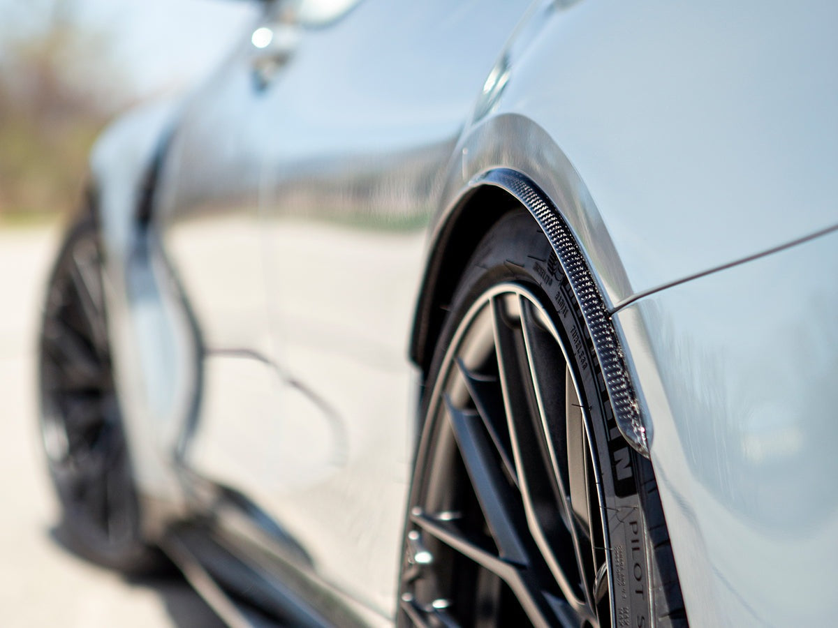 AutoTecknic Carbon Fiber Rear Wheel Arch Extension Set - BMW G80 M3