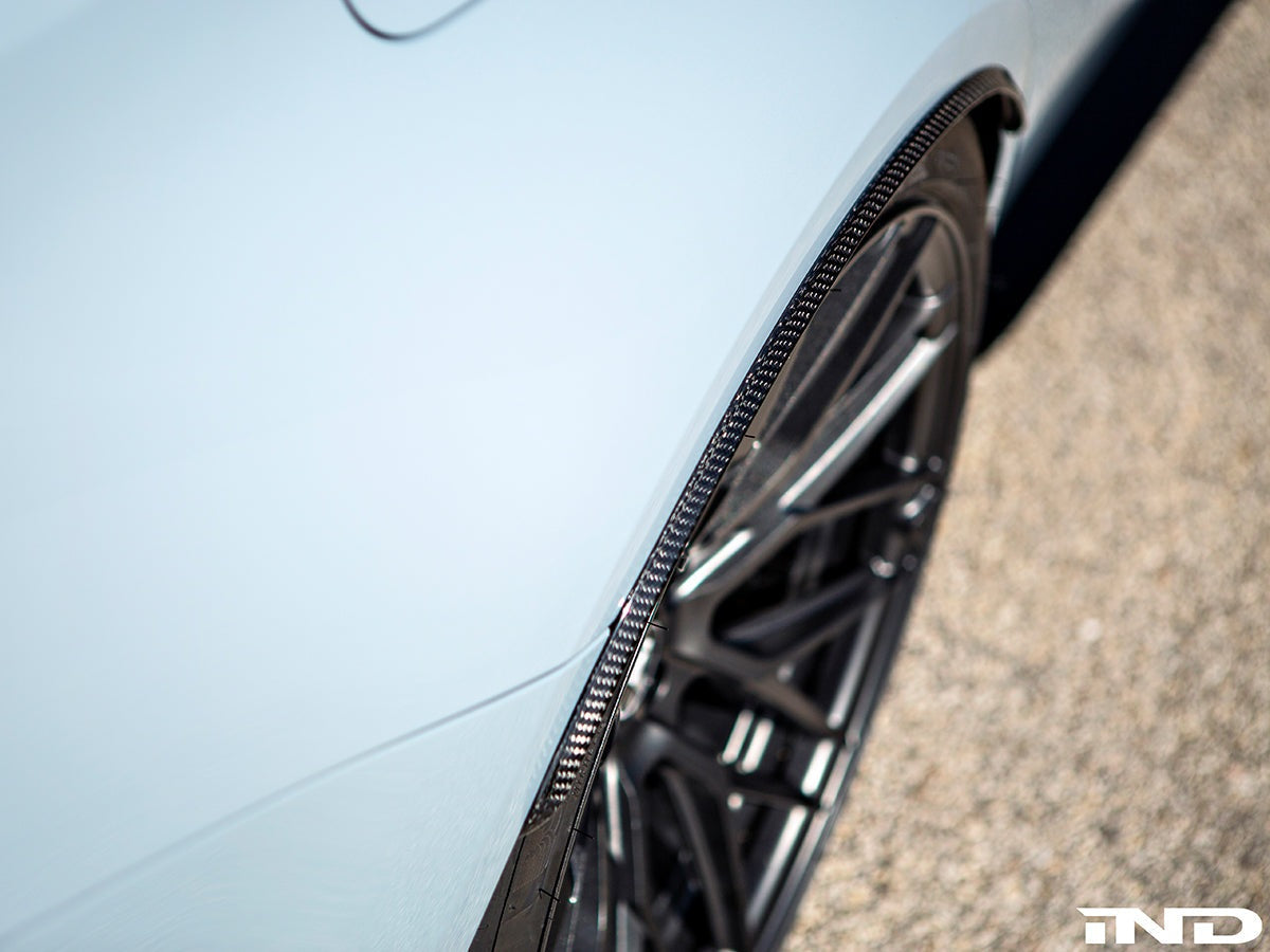 AutoTecknic Carbon Fiber Rear Wheel Arch Extension Set - BMW G80 M3
