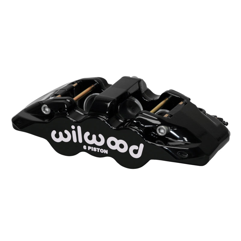 Wilwood caliper AERO6 1.75/1.62/1.62 1.25 rotor .80 THK pad R/H black - 120-16892-BK