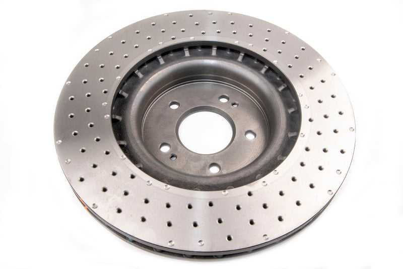 DBA 2018 Kia Stinger w/ Brembo Brakes Front Drilled & Dimpled 4000 Series Rotor - DBA43342XD
