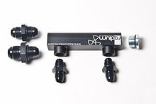 Load image into Gallery viewer, Radium Engineering Universal 4-Port Manifold - Black W/ Logo - 20-0062