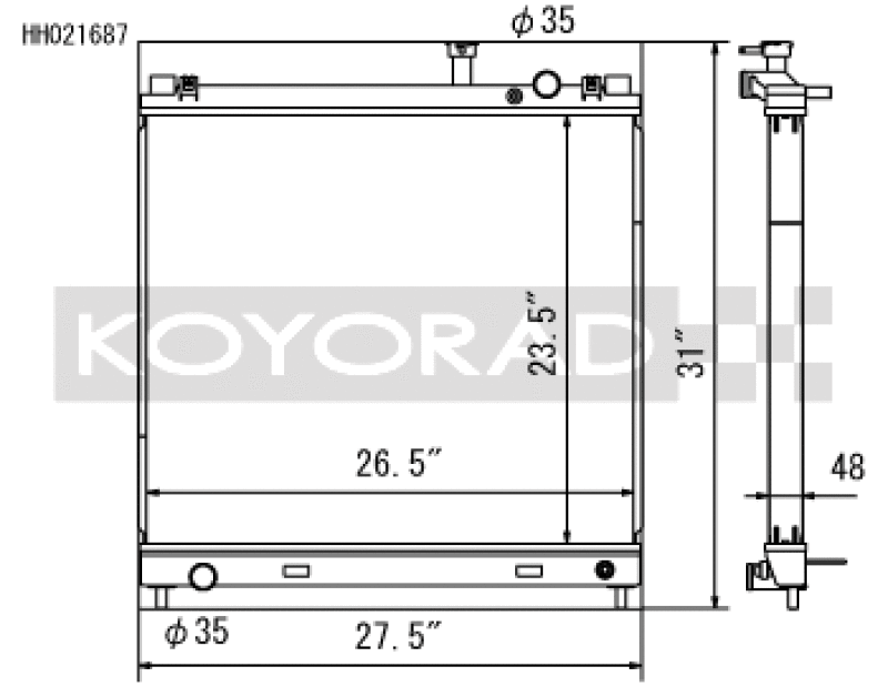 Koyo 04-13 Nissan Titan/Armade/QX56 5.6L V8 (Req. Trans Cooler) Radiator - HH021687