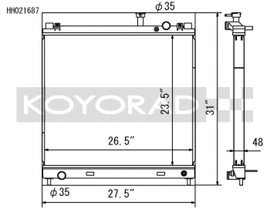 Koyo 04-13 Nissan Titan/Armade/QX56 5.6L V8 (Req. Trans Cooler) Radiator - HH021687
