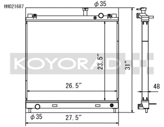 Koyo 04-13 Nissan Titan/Armade/QX56 5.6L V8 (Req. Trans Cooler) Radiator - HH021687