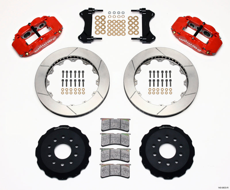 Wilwood Narrow Superlite 6R Front Hat Kit 13.06in Red 98-02 Camaro/Firebird - 140-9833-R