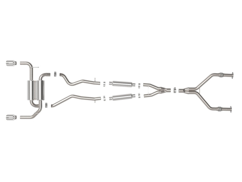 aFe Takeda Cat-Back Exhaust System Infiniti Q50 14-15 V6-3.7L- Polished Tip - 49-36136-P