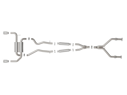 aFe Takeda Cat-Back Exhaust System Infiniti Q50 14-15 V6-3.7L- Polished Tip - 49-36136-P