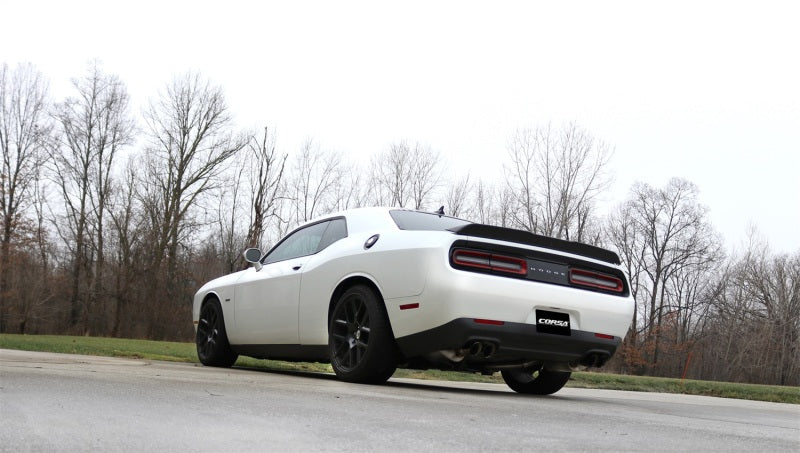 Corsa 15-16 Dodge Challenger Xtreme Cat-Back Dual Rear Exit with Twin 3.5in Polished Pro-Series Tips - 14985