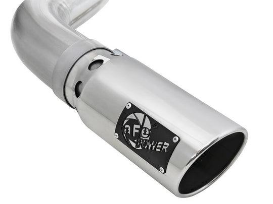 aFe 2021 Ford F-150 V6-3.0L (td) Large Bore 409 SS DPF-Back Exhaust System w/ Polished Tip - 49-43143-P