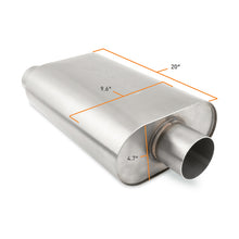 Load image into Gallery viewer, Mishimoto Universal Muffler with 3.0in Offset Inlet/Outlet - Brushed - MMEXH-MF-3COBR