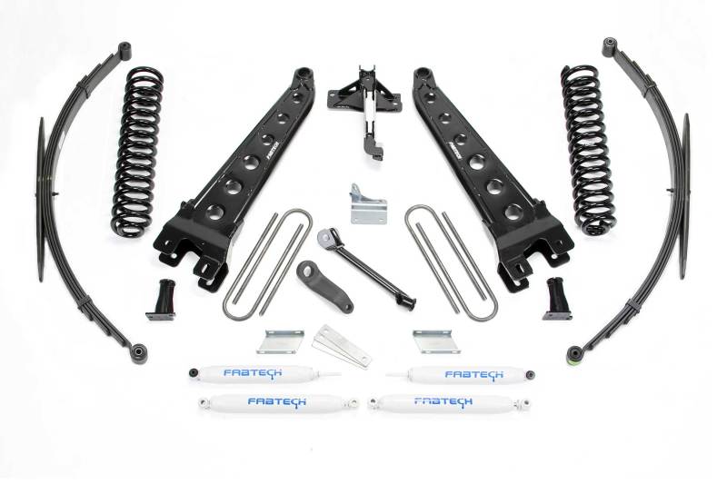 Fabtech 08-16 Ford F250/350 4WD 8in Rad Arm Sys w/Coils & Rr Lf Sprngs & Perf Shks - K2128
