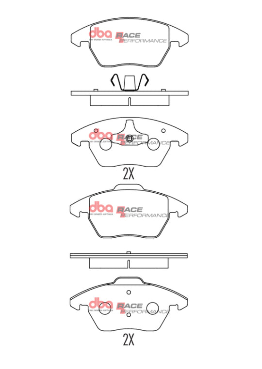 DBA 06-13 Volkswagen GTI Front RP Performance Brake Pads - DB1849RP