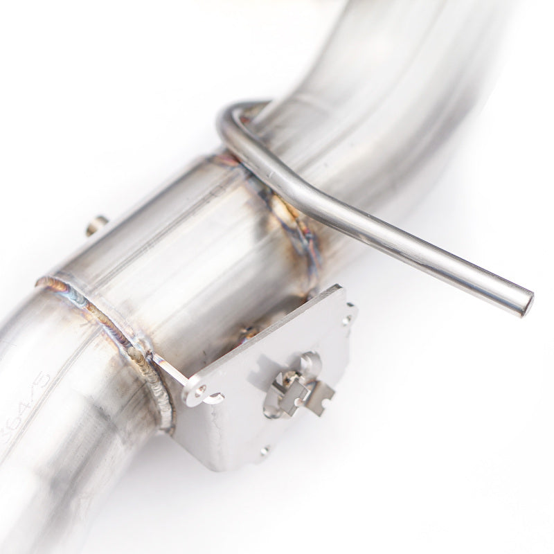 Stainless Works 15-19 Dodge Challenger 6.2L/6.4L Hemi 3in Redline Catback X-Pipe w/4in Quad Tips - CHAL16CBR4