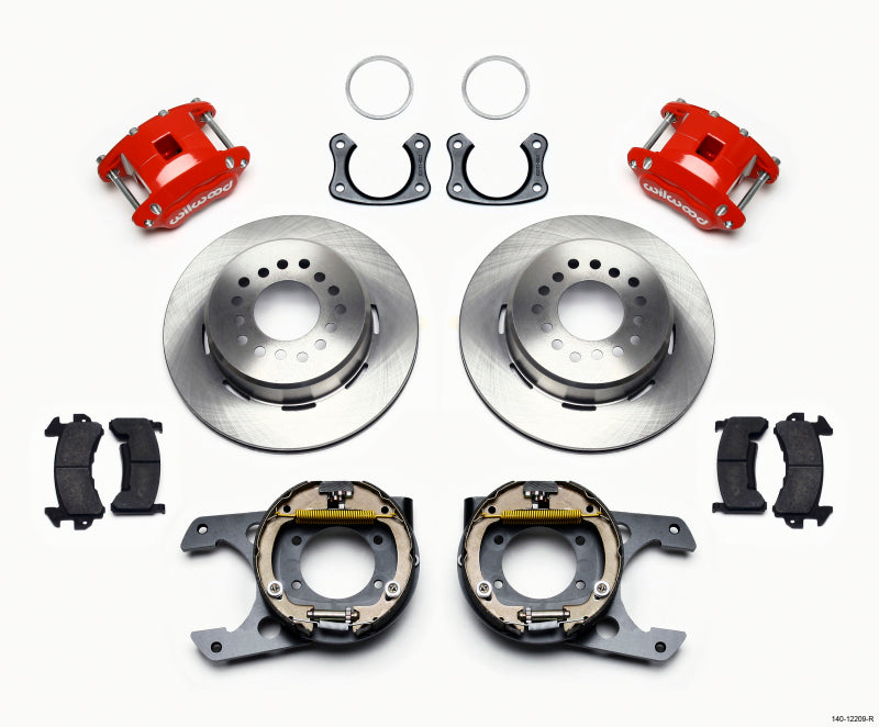 Wilwood D154 P/S Park Brake Kit Red New Big Ford 2.50in Offset - 140-12209-R
