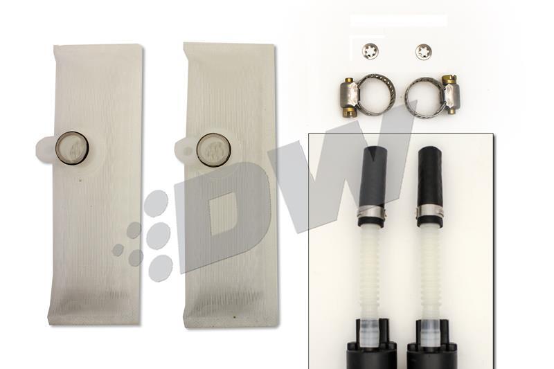 DeatschWerks 340lph DW300C Compact Fuel Pump w/ Install Kit 03-04 Ford Mustang Cobra (2 Pumps) - 9-307-1033