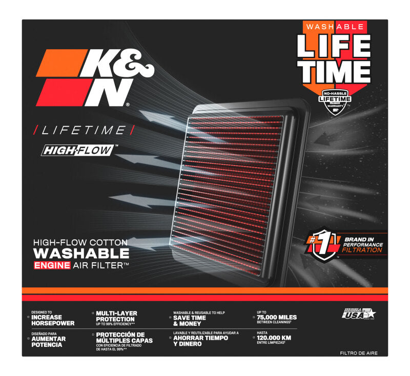 K&N 20-21 Ford F250/F350 Super Duty 6.2/6.7/7.3L V8 Replacement Air Filter - 33-5100