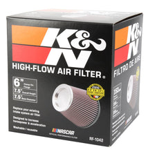 Load image into Gallery viewer, K&amp;N Round Tapered Universal Air Filter 6in Flange ID x 7.5in Base OD x 5in Top OD x 6.5in Height - RF-1042