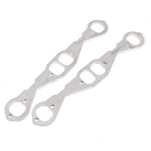 Load image into Gallery viewer, Stainless Works Small Block Chevy Squared Oval Port Header 304SS Exhaust Flanges 1-7/8in Primaries - HFSBCSQ1875