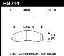 Load image into Gallery viewer, Hawk 15-17 Ford F-250/350 LTS Street Front Brake Pads - HB714Y.715