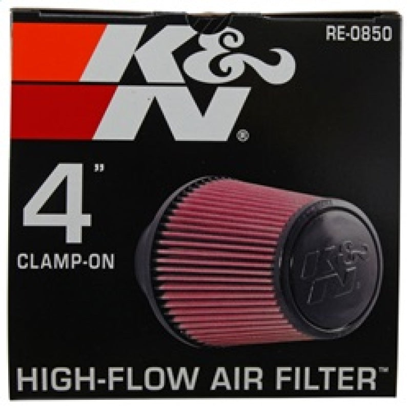 K&N Universal Air Filter (4in. Flange / 6in. Base OD / 4-5/8in. Top OD / 6in. Height) - RE-0850