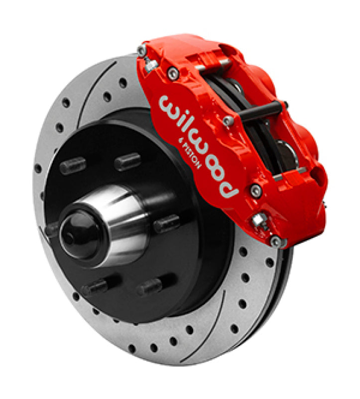 Wilwood Narrow Superlite 6R Big Brake Front Brake Kit 96-87 Chevy & GMC C10/C15 - Red - 140-15944-DR