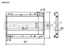 Load image into Gallery viewer, Koyo 93-98 Subaru Impreza 1.8/2.2L (MT) Radiator - VH090632